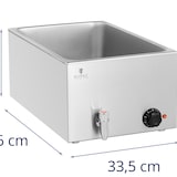 thumbnail of Royal Catering Bain Marie - 600 W - GN 1/1 - ohne Behälter - Ablasshahn