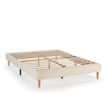 thumbnail of Base tapizada Niebla 140x200 cm tela borreguito Beige