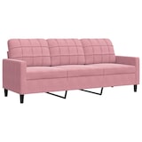 thumbnail of vidaXL 3-tlg. Sofagarnitur mit Kissen und Nackenrollen Rosa Samt