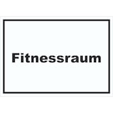 thumbnail of Fitnessraum Schild mit Text Sport Fit waagerecht A3 Rückseite selbstklebend