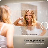 thumbnail of Mirlux Badkamerspiegel met LED Verlichting & Verwarming – Rechthoekige Wandspiegel – Anti Condens Douchespiegel - 80x60CM