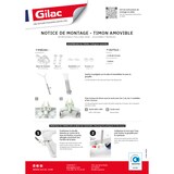 thumbnail of GILAC Timon amovible pour socle rouleur - Blanc G170428