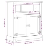 thumbnail of vidaXL Badschrank Corona 70x33x80 cm Massivholz Kiefer