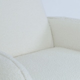 thumbnail of Fauteuil vintage en tissu bouclette blanc