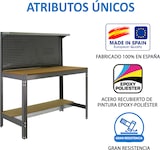 thumbnail of Banco da lavoro senza viti con ripiani in legno e cassetto Simonwork BT3 BOX. Colore grigio/legno 1445x910x610 mm