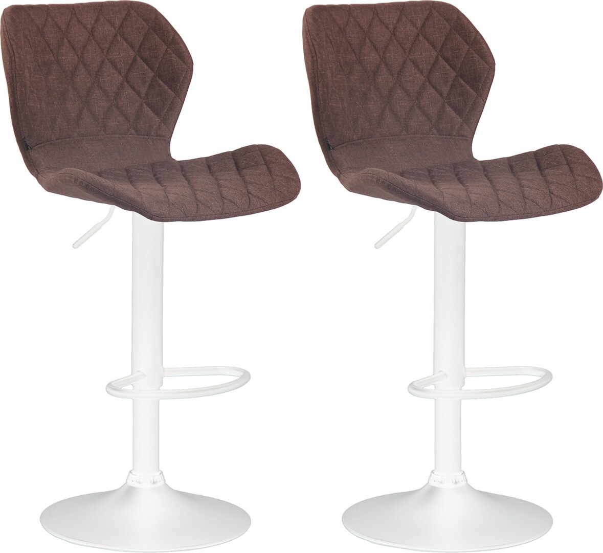 2er Set Barhocker Cork Stoff weiß braun