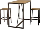 thumbnail of METRO PROFESSIONAL Gastro Bartisch Modano, Akazienholz/Stahl, 140 x 70 cm, rechteckig, braun/schwarz