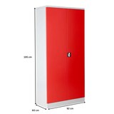 thumbnail of PROREGAL Stahlschrank BEE mit 9 verzinkten Fachböden | HxBxT 195x92x60cm | Grau-Rot | Werkstattschrank Werkzeugschrank Aktenschrank Universalschrank