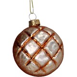 thumbnail of Christbaumschmuck Glas 10,2cm Brötchen Figur Weihnachtsbaum Anhänger Weihnachten Christbaumanhänger Weihnachtsbaumschmuck Braun Gold