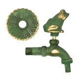 thumbnail of Nostalgie Auslaufventil Frosch 1/2 Zoll patiniertes Messing