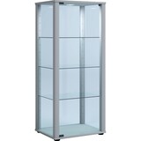 thumbnail of VCM Standvitrine Kavisa Silber H. 115 x B. 50 x T. 38 cm