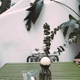 thumbnail of 【HYZL1233-120cm】Outdoor Essgruppe Tisch und Stuhlkombination Set aus Eisen garten Tisch und Stuhlset für den Außenbereich Dunkelgrün