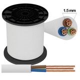 thumbnail of Stromkabel Elektrokabel H05VV-F 3-adrig 3x1.5 Weiß 1 meter