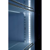 thumbnail of GastroHero Getränkekühlschrank ECO 1000 schwarz mit Schiebetüren, LED-Innenbeleuchtung & Leuchtaufsatz