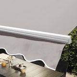 thumbnail of Store double pente avec coffre 3 x 4 m en aluminium écru