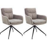 thumbnail of 2er Set Esszimmerstuhl DUTOR - Stoff Taupe 57x62x83 cm | Essstühle Esszimmerstühle Küchenstühle Wohnzimmerstühle