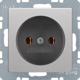 thumbnail of Berker Steckdose alu/samt 6167036084