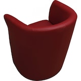 thumbnail of Dmora Poltrona Dpanett, Poltrona da salotto, Seduta imbottita, Sedia con braccioli in ecopelle, 64x63h76 cm, Rosso