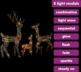 thumbnail of vidaXL LED-Rentier-Familie Weihnachtsdeko Acryl 300 LED Bunt