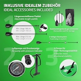 thumbnail of ECD Germany Aufblasbares SUP Board Makani 320×80×15 cm Grün – Komplettset mit Pumpe/Tragetasche/Zubehör, PVC, bis 120 kg