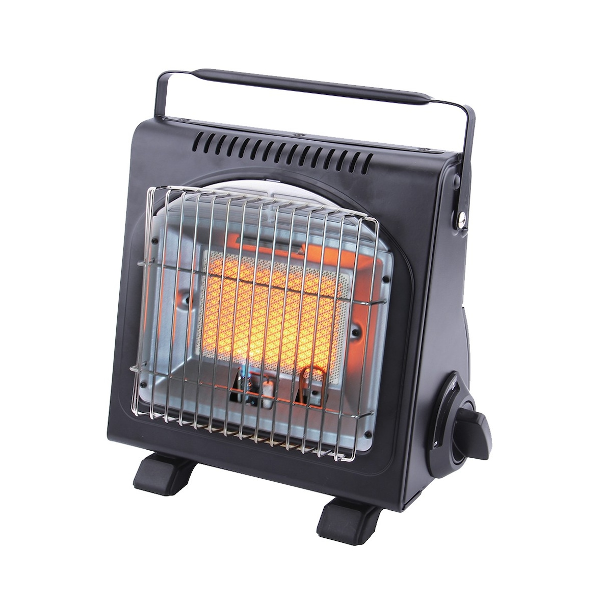 Tragbarer Gasheizer 1700W Keramik + 4 Gaskartuschen Thermoelement ODS Angeln INTEC