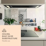 thumbnail of Klarstein Remy Deckenhaube 90 cm 619 m³/h 230W 3 Stufen  Fernbedienung Schwarz