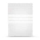 thumbnail of Lot de 100 Sachets plastiques à fermeture ZIP 160x220mm + 3 bandes blanches