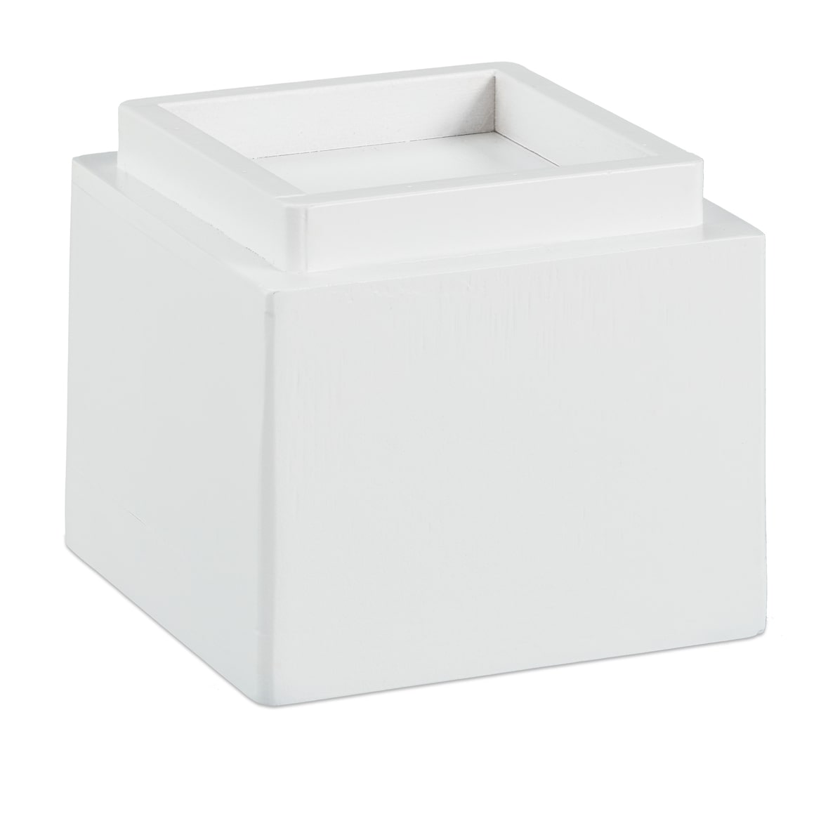 Relaxdays Möbelerhöher 4er Set, Erhöhung um 8,5 cm, für Tische, Stühle und andere Möbel, HxBxT 10x11,5x11,5 cm, weiß