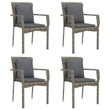 thumbnail of Helloshop26 - Conjunto de comedor de jardín exterior de 5 piezas con cojines grises 02_0013718