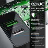 thumbnail of Aplic USB-Ladegerät 3000 mA, 2-Port, 30W, Quick Charge 3.0 (QC 3.0) Schnelladefunktion