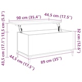 thumbnail of vidaXL Couchtisch Sonoma-Eiche 90x44,5x45 cm Holzwerkstoff