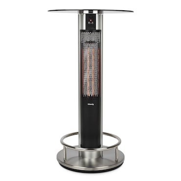 H.Koenig Tavolo riscaldante da esterno 60cm di diametro, altezza 110cm, 2 potenze, 1600W