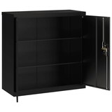 thumbnail of Décoshop26 - Cajoneras de oficina con puertas con cerradura 90 x 40 x 90 cm acero negro DEC024595