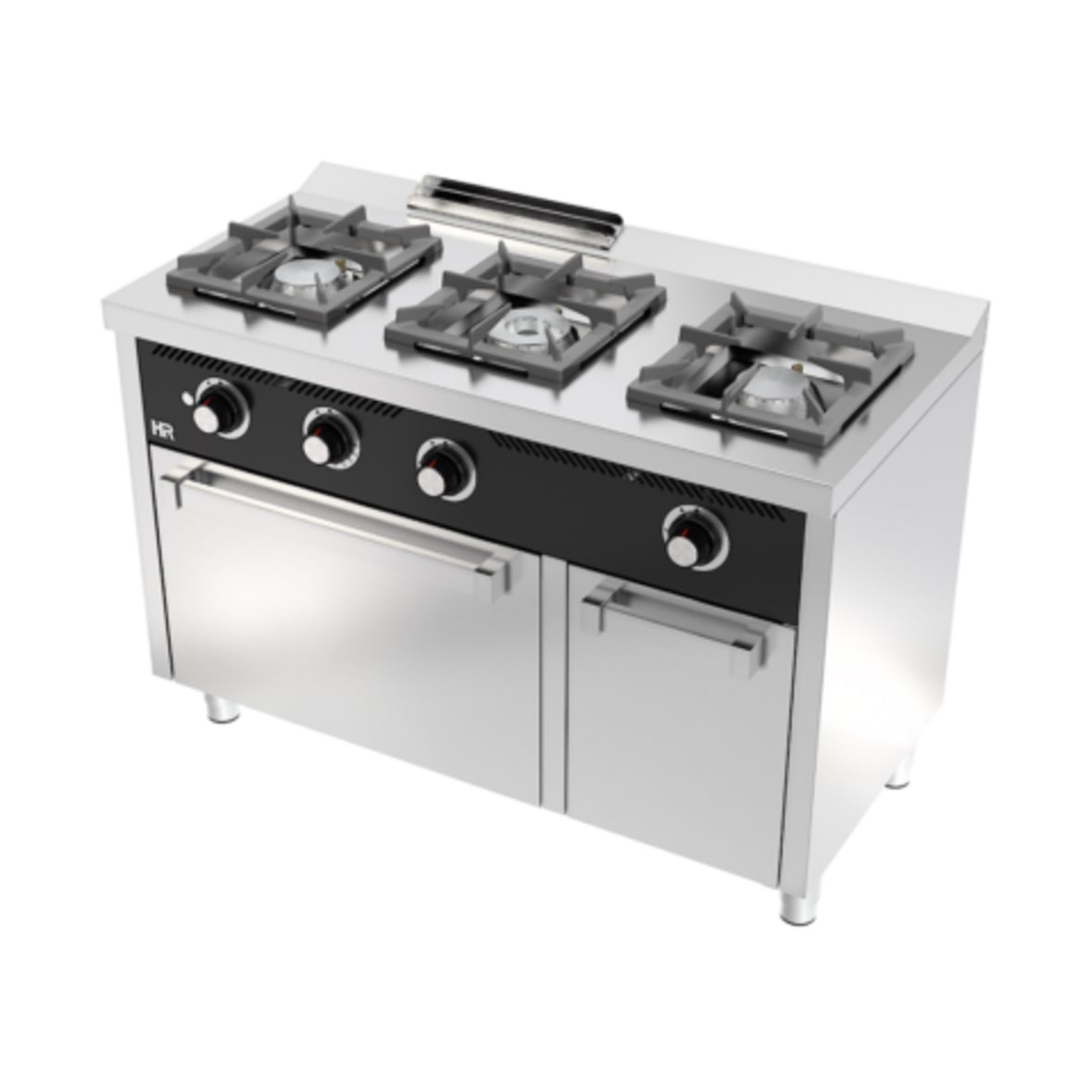 Cocina Industrial Gas 3 Fuegos Con Horno C3F600H de HR Fainca