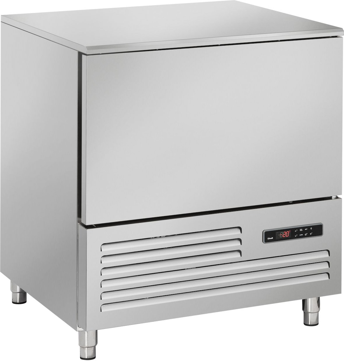 Schockfroster 5 GN1/1-EN60x40 Bleche. Pin-Sonde. Temperatur, Zeit, Frost Bust -40°C und Ice Cream Zyklen. Abmessungen 76x72.5x85h cm. Cool Head RF50A