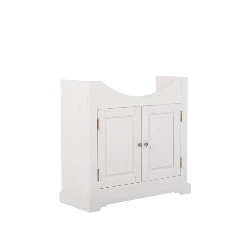 Mueble tocador 85cm blanco Romantic madera natural