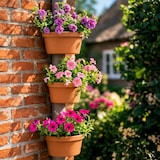 thumbnail of 4 Ruime Regenpijp Bloempotten Plantenpot Terra 27x23x14cm