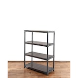thumbnail of PROREGAL Kunststoffregal GREY BEAR Low, HxBxT 138x100x46cm, Fachlast 120kg, Grau Kunststoff-Regal Euro-Regal Stecksystem Lagerregal