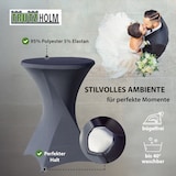 thumbnail of Stehtisch mit Husse Partytisch klappbar Ø 80 cm Höhe 110 cm in Weiß mit Husse in Anthrazit