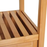 thumbnail of Estantería de Bambú para Baño Armario Alto Librería Organizador 4 Nivel 1 Puerta 33x36,5x140 cm