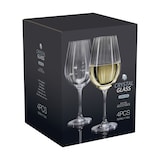 thumbnail of WellHome - Set mit 4 Weißweingläsern (520 ml) mit geprägtem Streifendesign