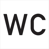thumbnail of WC-Schild, WC - 150x150 mm Folie selbstklebend