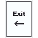 thumbnail of Exit Schild mit Text und Richtungspfeil links Ausgang hochkant A0 Rückseite selbstklebend