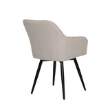 thumbnail of SIT Möbel 2er-Set Armlehnstuhl | Bezug Strukturstoff | Gestell Metall | B 55 x T 49 x H 82 cm | beige – schwarz