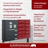 thumbnail of AL Briefkastensysteme 12 Fächer Premium Stand Briefkasten Anlage RAL 7016 Anthrazit Grau, Post A4, robust, wetterfest, Artikelnummer 132P12DZS2KSP7016