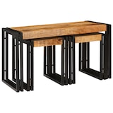 thumbnail of Table Gigogne 3 pcs Bois de Mangue Massif et Métal Modèle Patio Altair Prime Plus