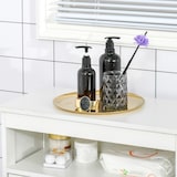 thumbnail of Armario de Suelo para Baño con 2 Puertas Estante Ajustable y Compartimento Abierto Mueble Auxiliar de Almacenaje para Salón Cocina 60x30x80 cm