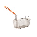 thumbnail of TABLECRAFT - 43 - Cestillo para freír con mango naranja - 30,5 x 16 x 13,5 cm
