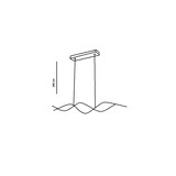 thumbnail of Lampadario a sospensione a led Sinuo 36W bianco 3666-45-102 Fabas Luce