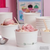 thumbnail of BIOZOYG 25 Stück Einwegbecher 400ml / 16oz weiße Speisebecher Pappbecher Einweg Eisbecher Dessertbecher für Snacks umweltfreundliche Portionsbecher